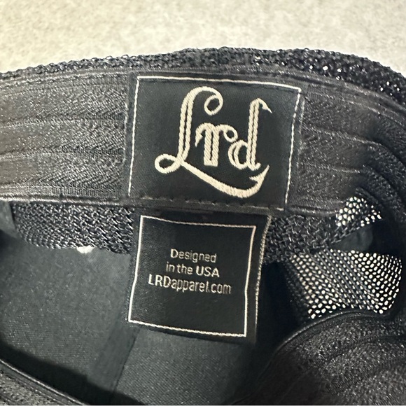 LRD Hat Cap Adult Medium Gray Black Mesh‎ Fitted Colorful Fish Mountain Outdoor - Picture 11 of 11